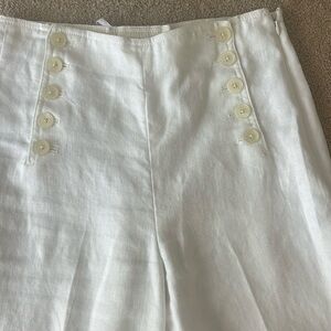 J. Crew white Linen pants